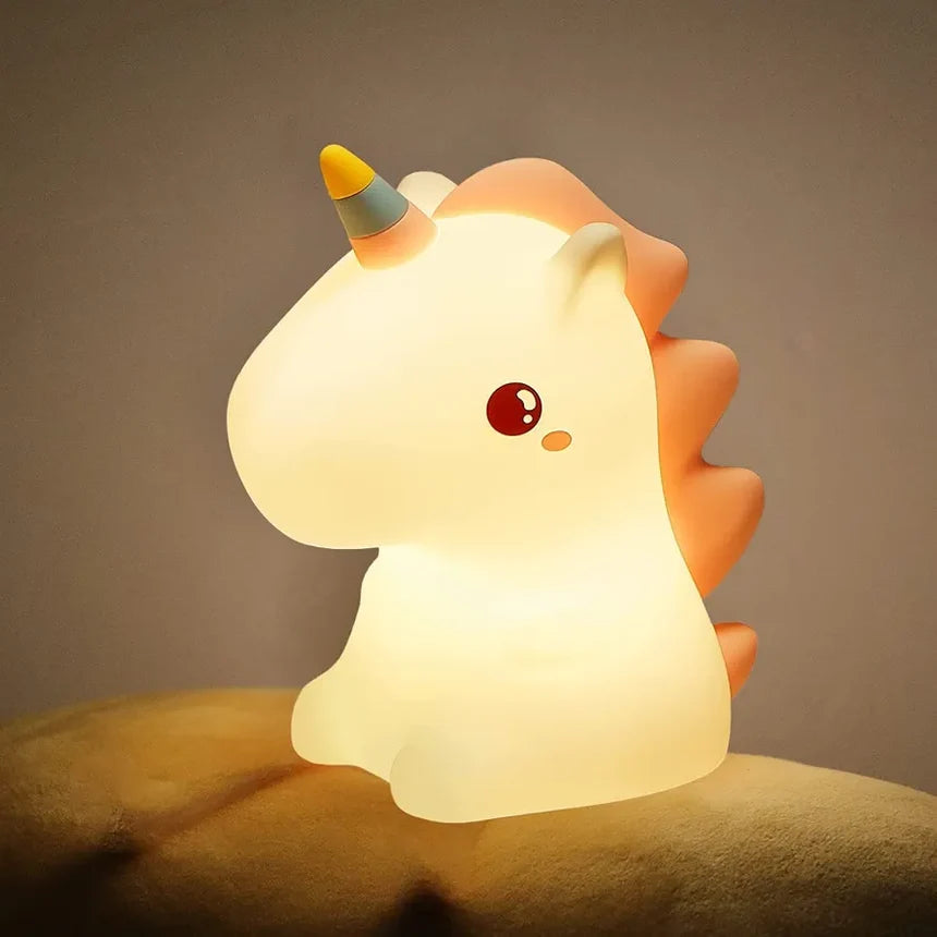 Rainbow Unicorn Silicone LED Night Light USB Rechargeable