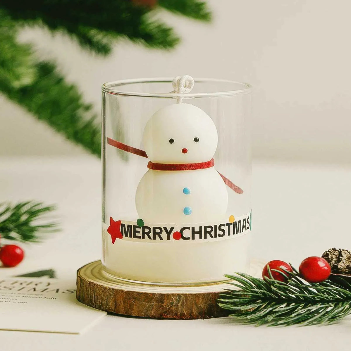 Christmas Scented Candle in Glass with Gift Box