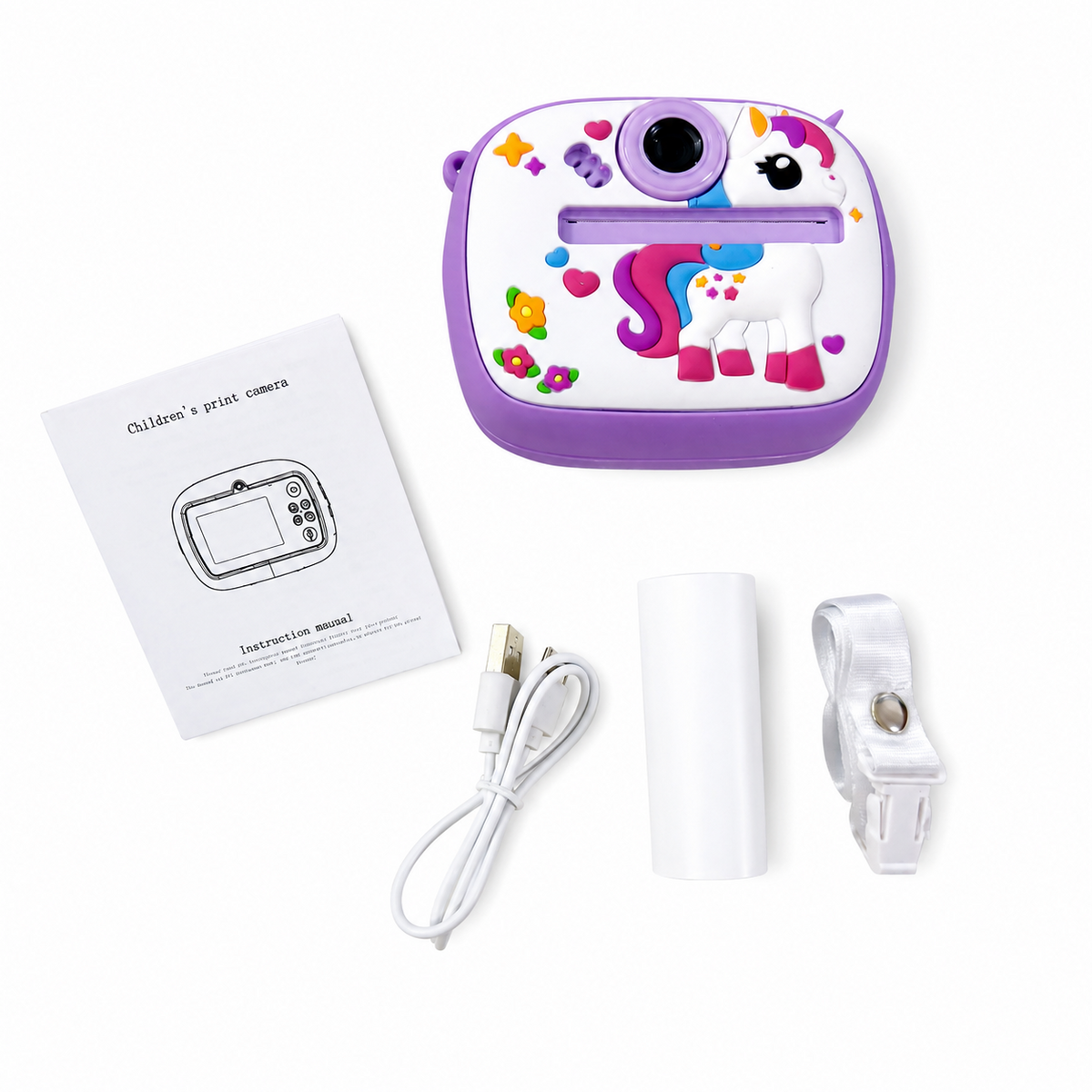 Kids Digital Mini Instant Print Camera 2-in-1 Cute Animals