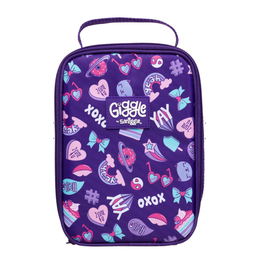 Smiggle Lunch Bag - Purple Giggle | 22×16×8.4cm