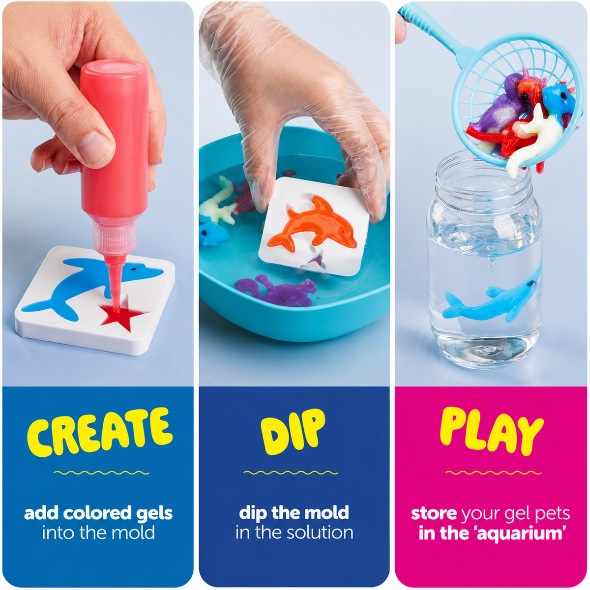 Magic Gel Water Pets DIY Kit – Create Your Own Water Creatures | 6+