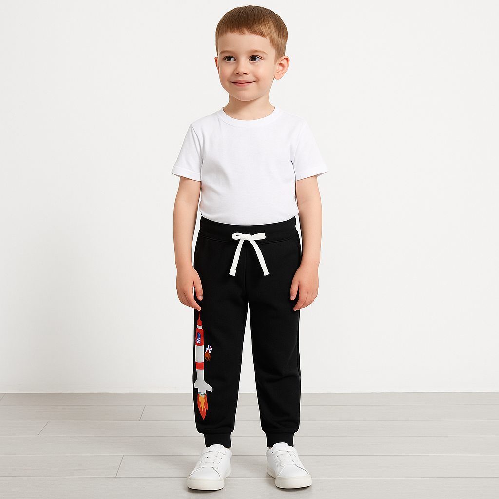 100% Cotton Space-Print Pants for Boys | 6Y