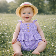 Girls’ Cotton Flowers Outfit / 6M