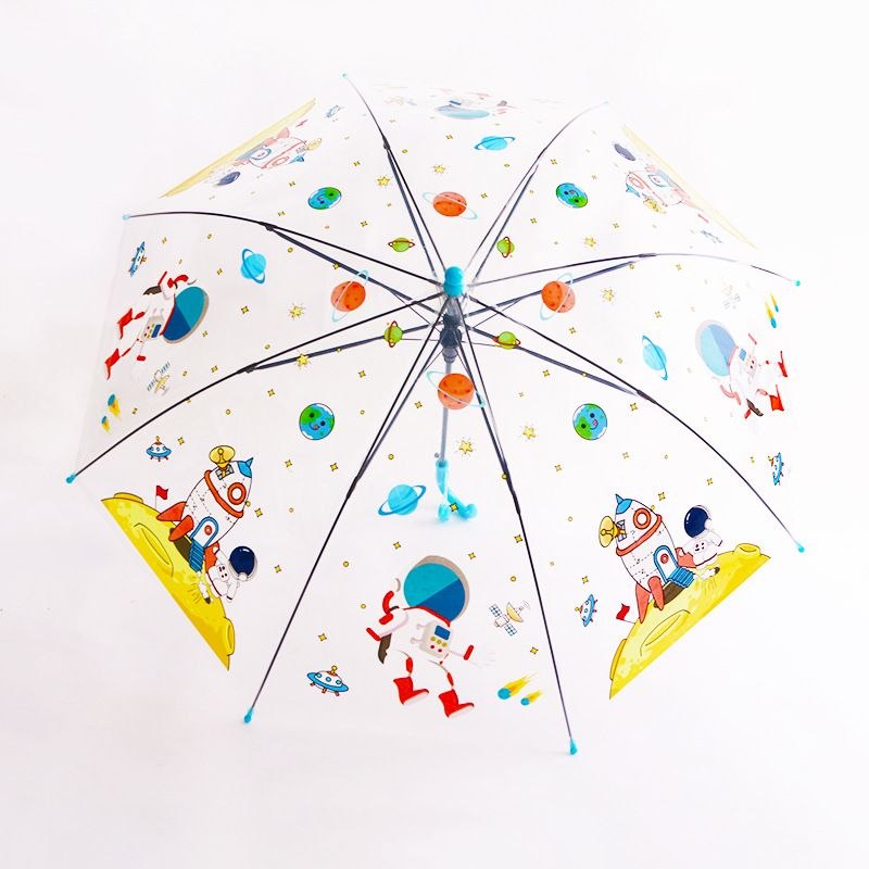 Kids Transparent Dome Umbrella – Assorted Designs, 85 cm