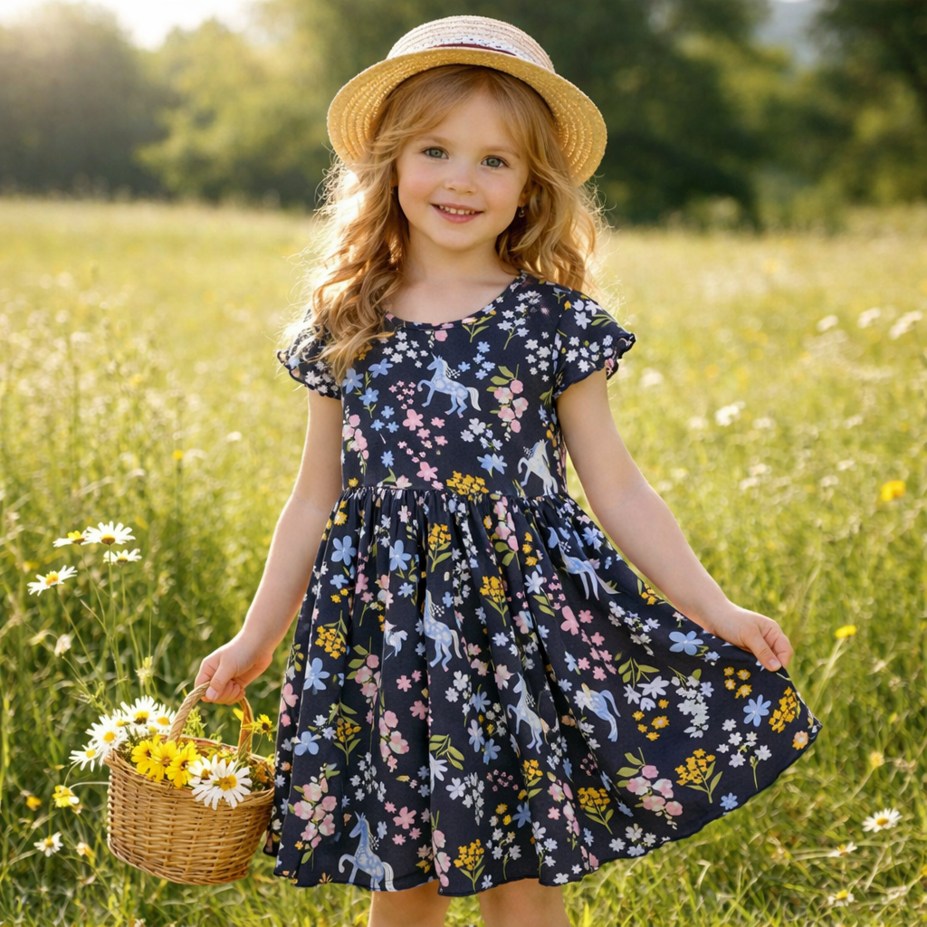 Girls’ Unicorn Summer Dress 3–12Y