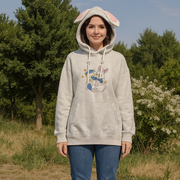 Kids’ Cotton Rabbit Print Oversized Hoodie | S–L
