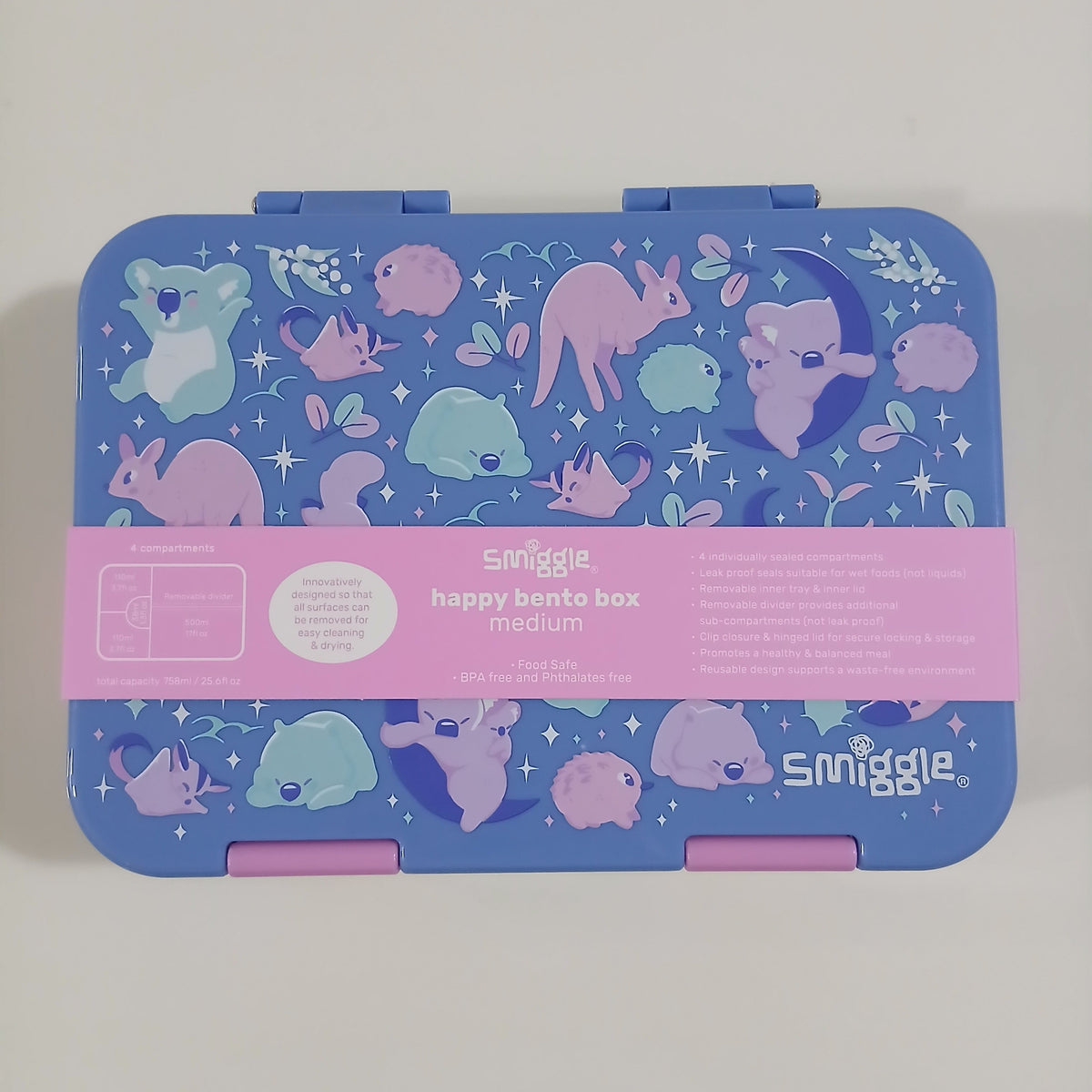 Smiggle Lunch Box - Koala Blue | 21x15x4.5