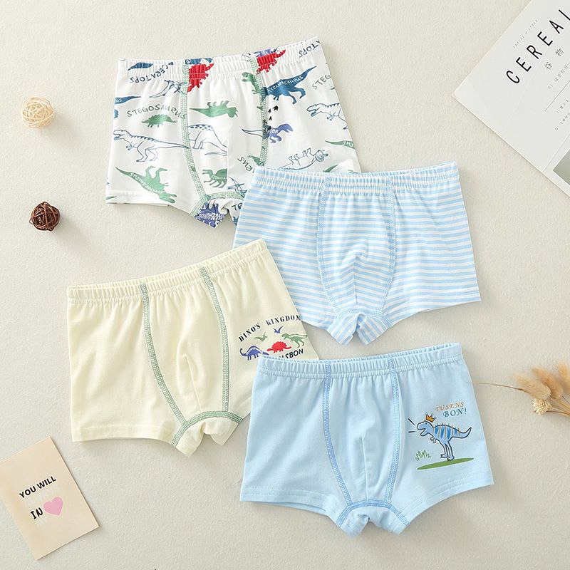 Boys Cotton Boxer Shorts (4 pcs) - Dino | 4-10y