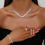 Silver Accessories Fashion Classy Set 4 Pcs