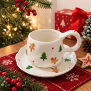 Christmas Gingerbread Mug with Saucer