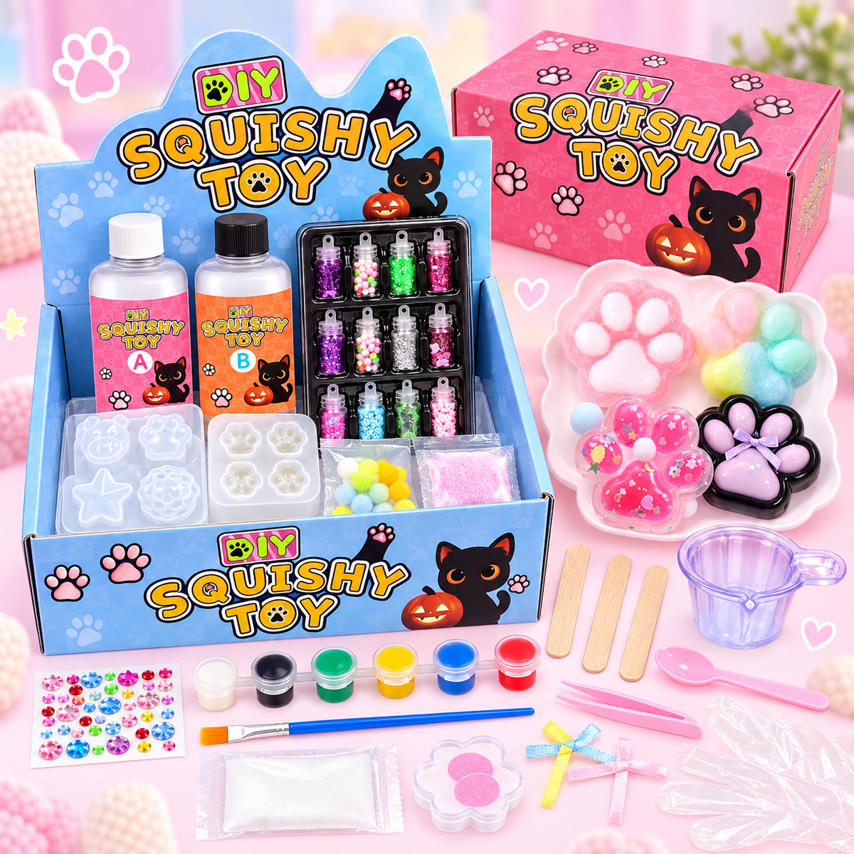 DIY Squishy Cat Paw Kit