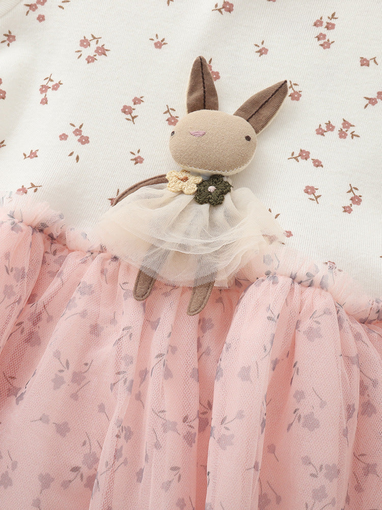 Girls’ Rabbit-Print Summer Dress 3–12Y