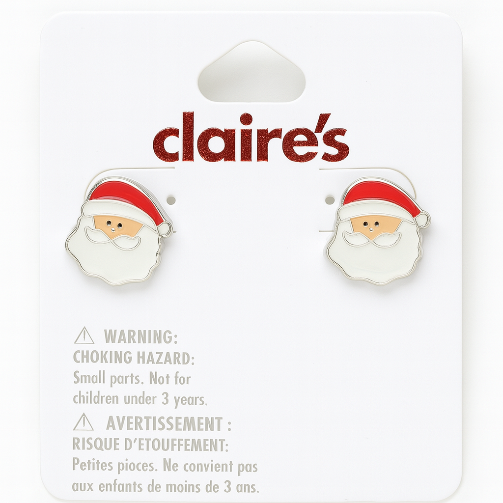 Claire’s Santa Christmas Earrings | 3+