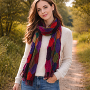 Jouka Joue Multicolor Textured Winter Scarf