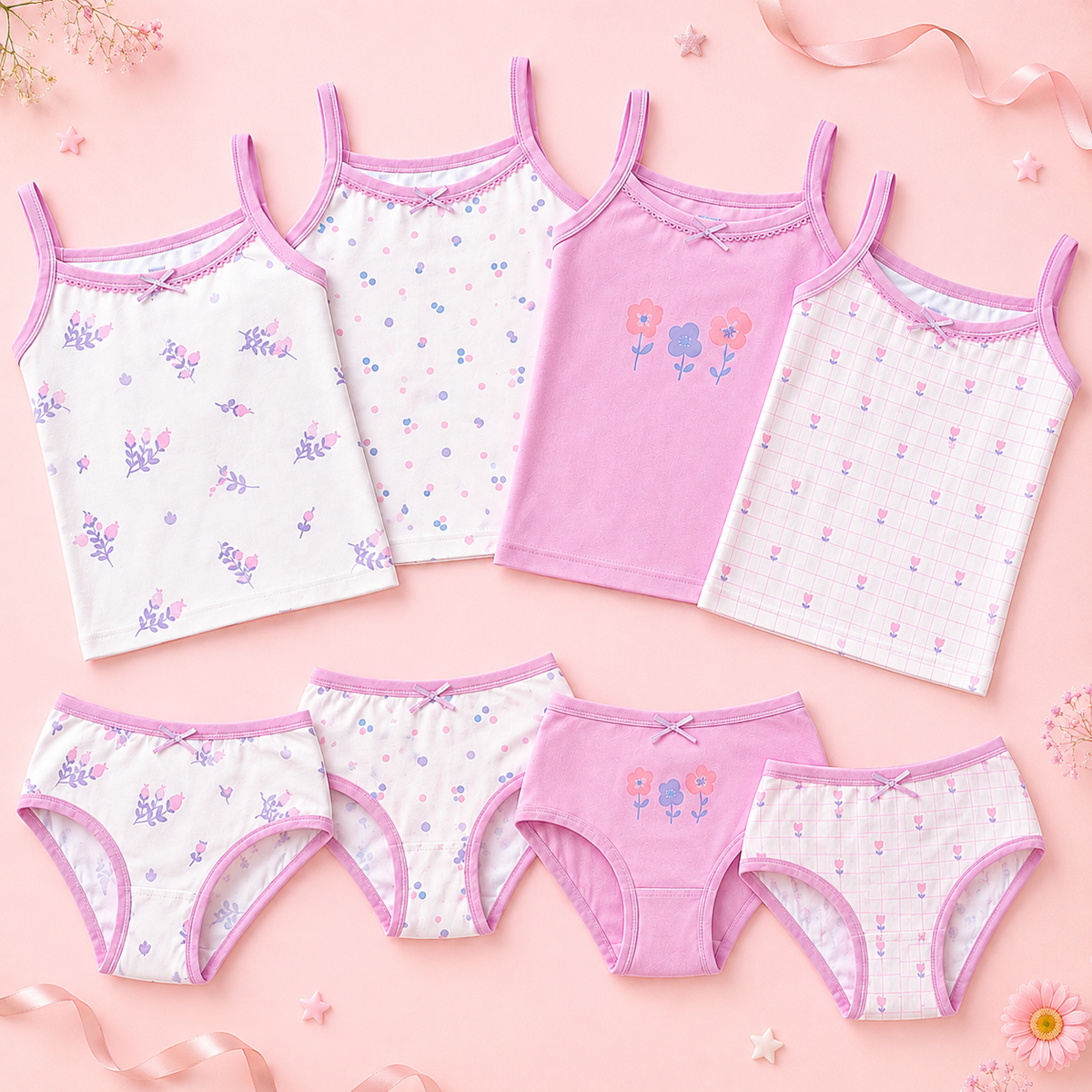 Girls Cotton Underwear 2-12y -Purple Tulip | Build Your Own Set