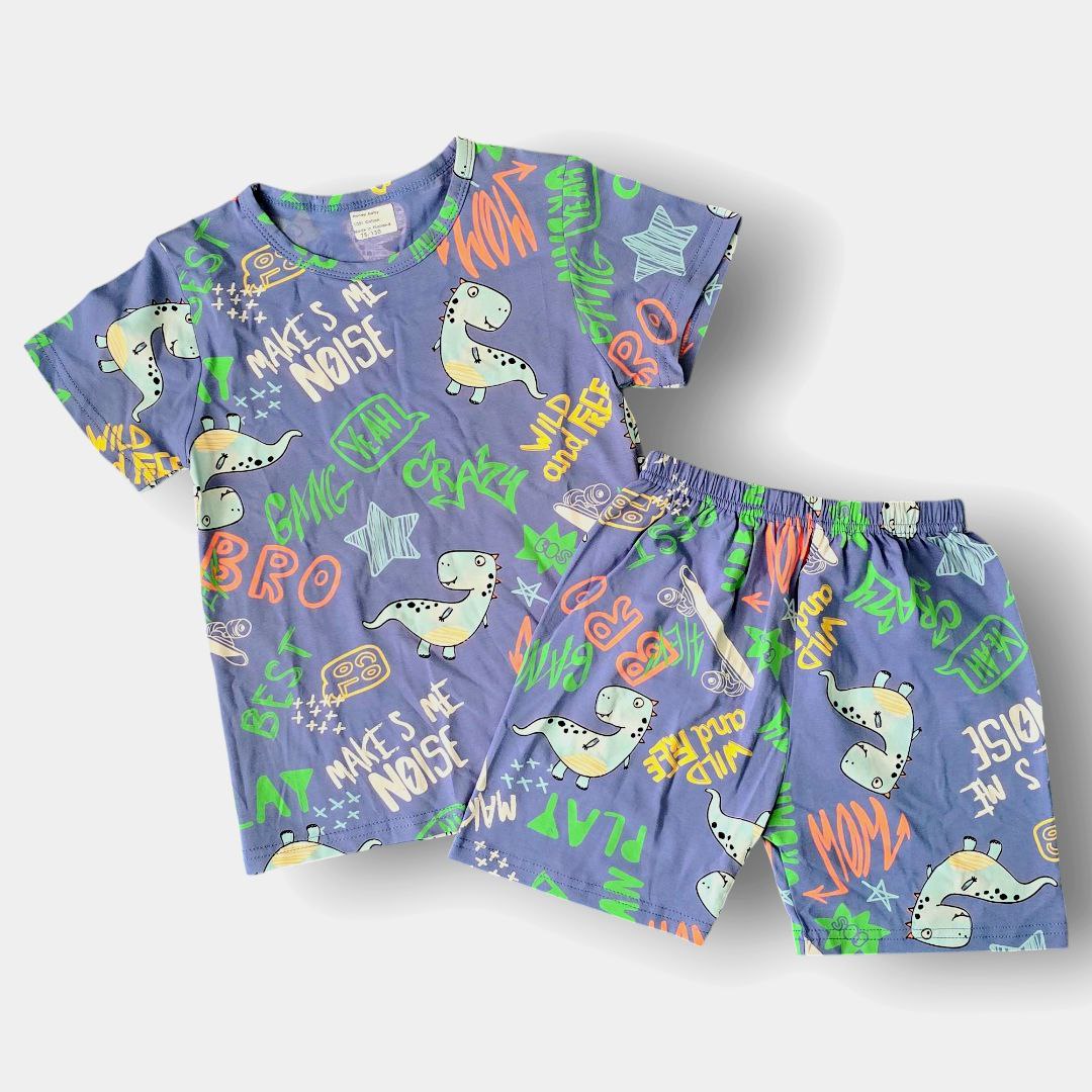Kids’ Cotton Dinosaur Pajama Set | 6Y