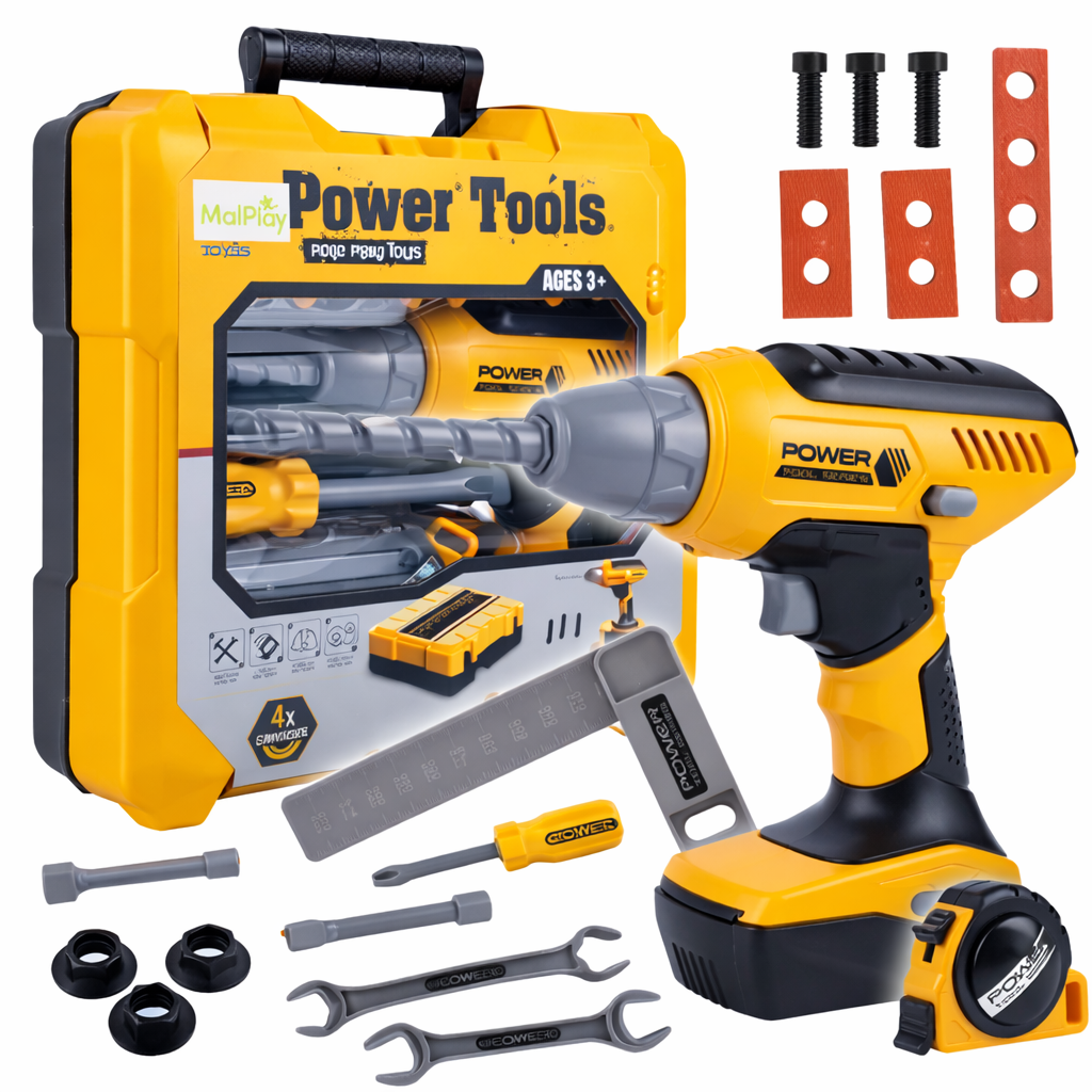 Power Tools Box - Role Play Toys With Power Drill | 3+