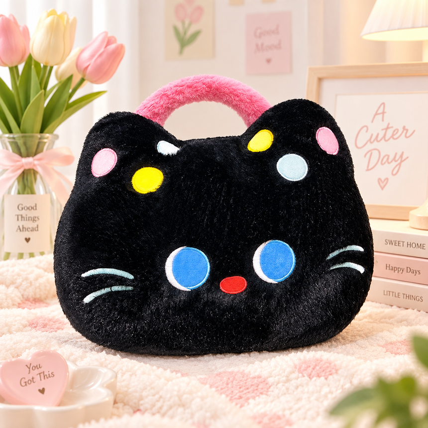Giant Plush Cat Handbag Pillow - 40cm