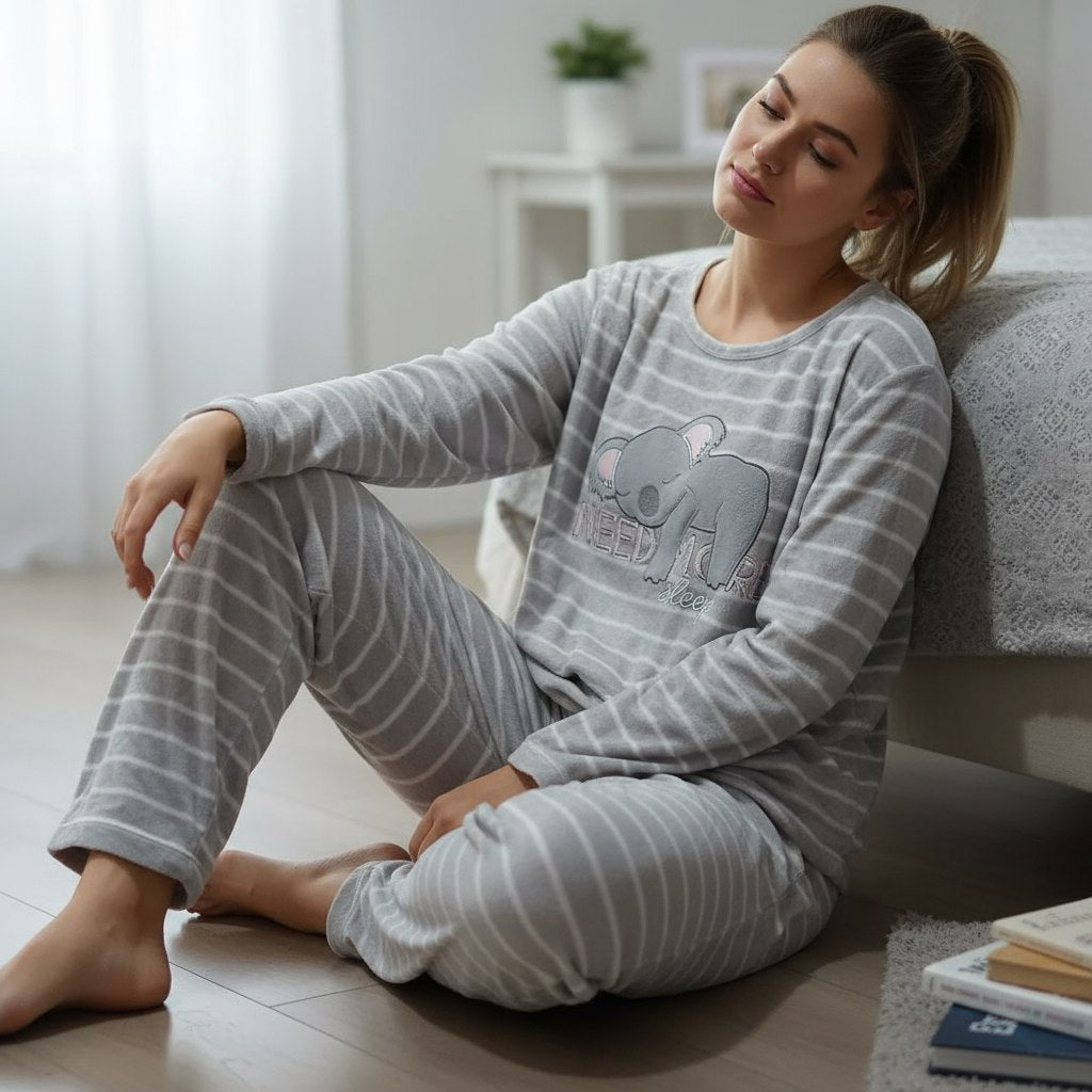 Warm Winter Koala Design Pyjama Size S-XL