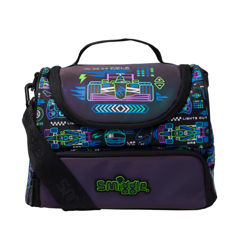 Smiggle Lunch Bag - Accelerate Car | Shoulder Strap | 24.5×18.5×16cm