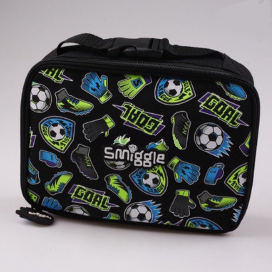 Smiggle Lunch Bag Attach - Football | 25.5x19.5x8cm