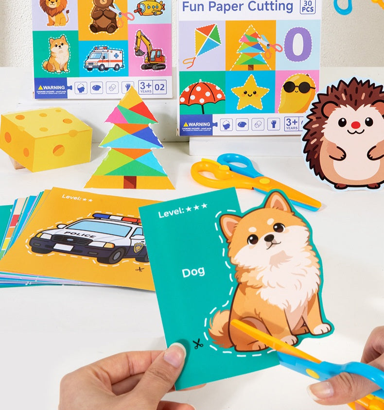 Fun Paper Cutting Activity Set For Kids 30 Pcs