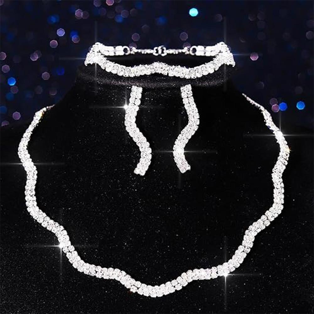 Silver Accessories Wave Fashion Set 3 Pcs