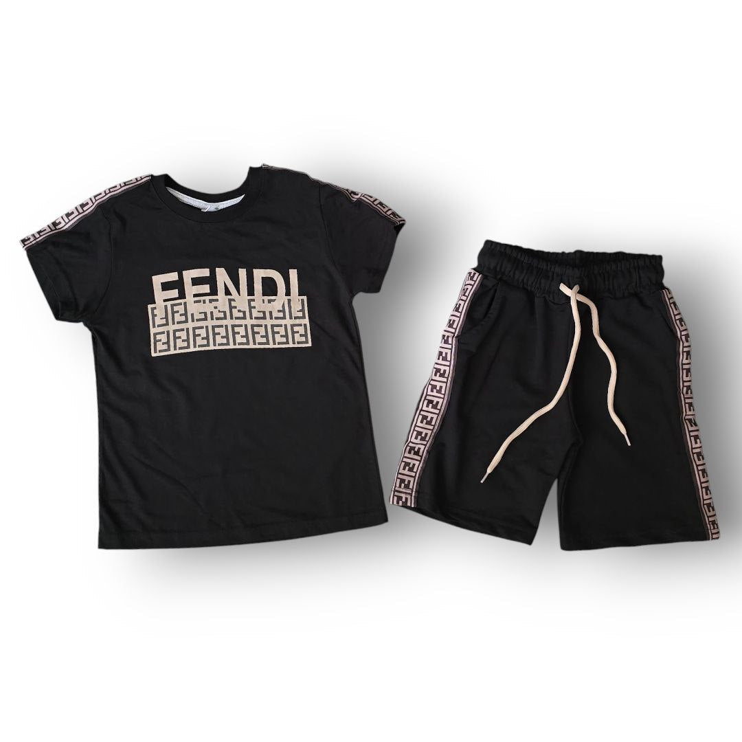 Boys’ Cotton Fendi Summer Set / 5–6Y