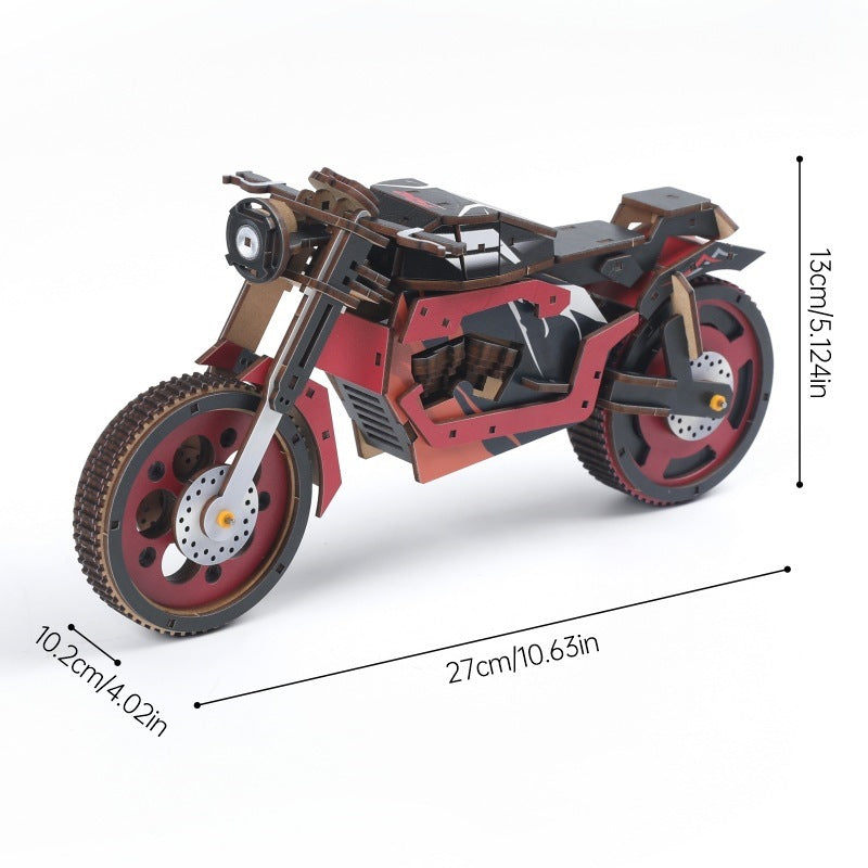 DIY Wooden Motorcycle 3D Puzzle | 14+