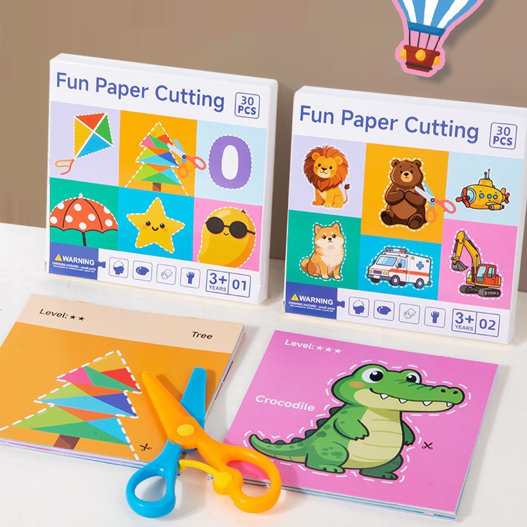 Fun Paper Cutting Activity Set For Kids 30 Pcs