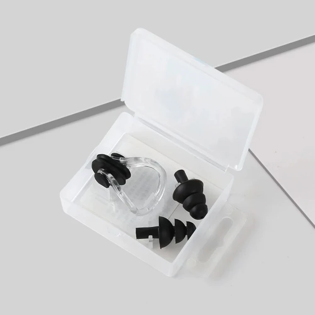 Swimming Ear Plugs and Nose Clip Set