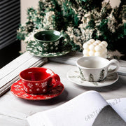 Christmas Mug With Saucer