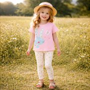 Girls’ Cotton Rabbit Summer Set / 7Y