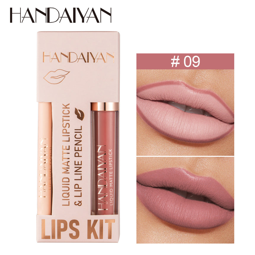 HANDAIYAN Lip Liner Lip Glaze Set