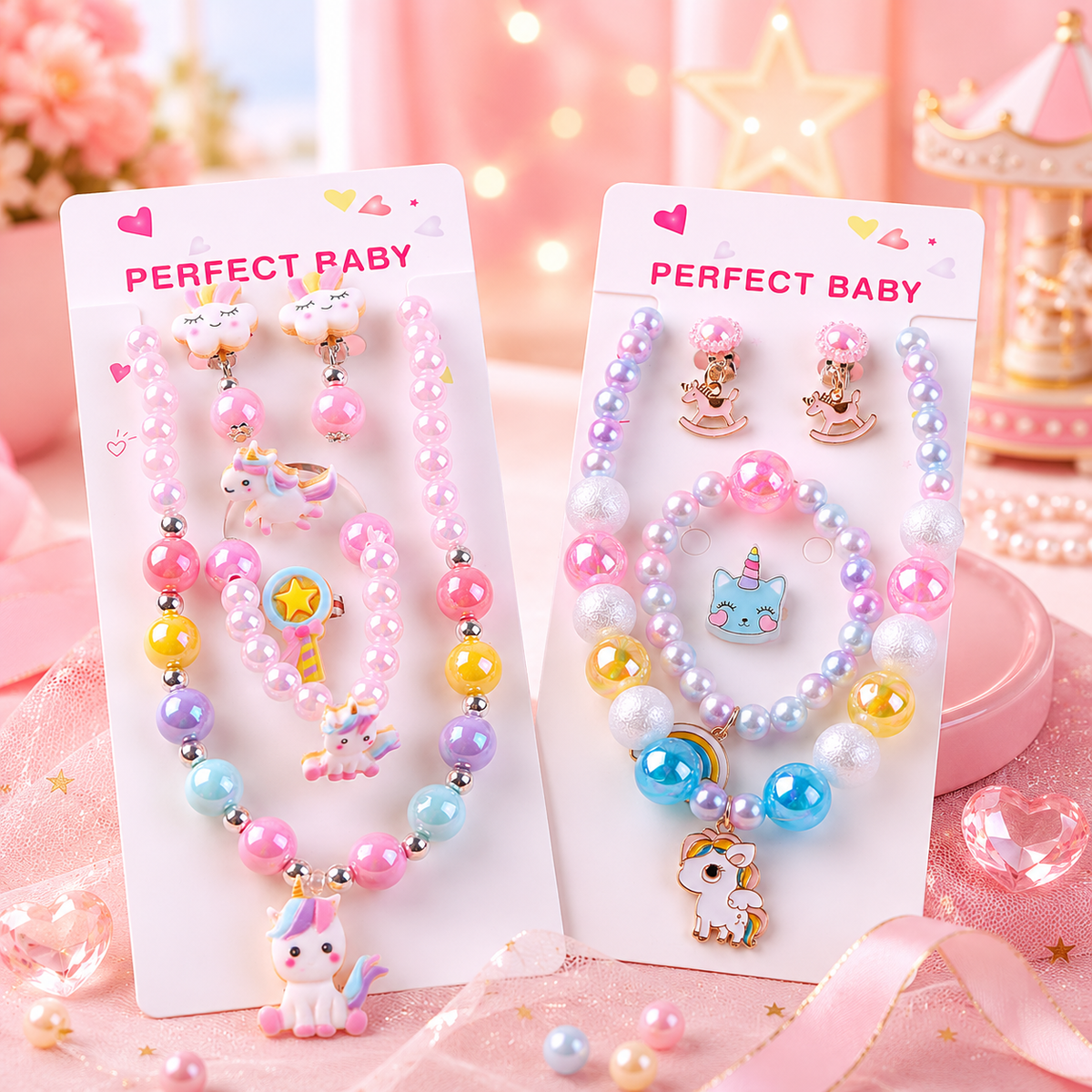 Unicorn Jewelry Set for Girls - Ages 3+