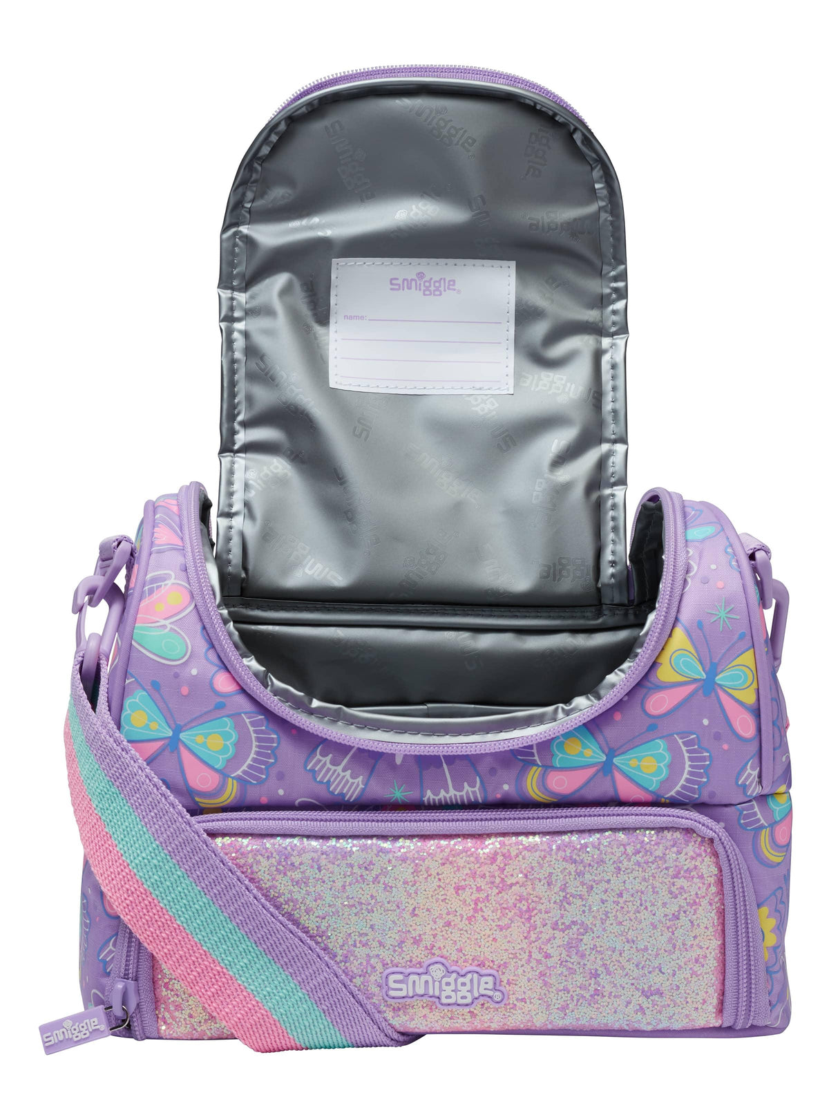 Smiggle Lunch Bag | Shoulder Straps | Butterfly | 24×18×16.5cm