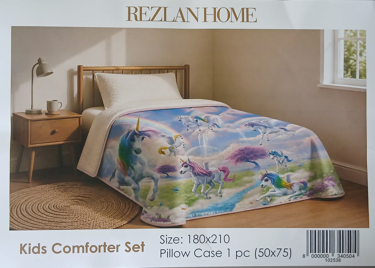 Kids Comfort Set Cover Bed And Pillow Case 180x120cm