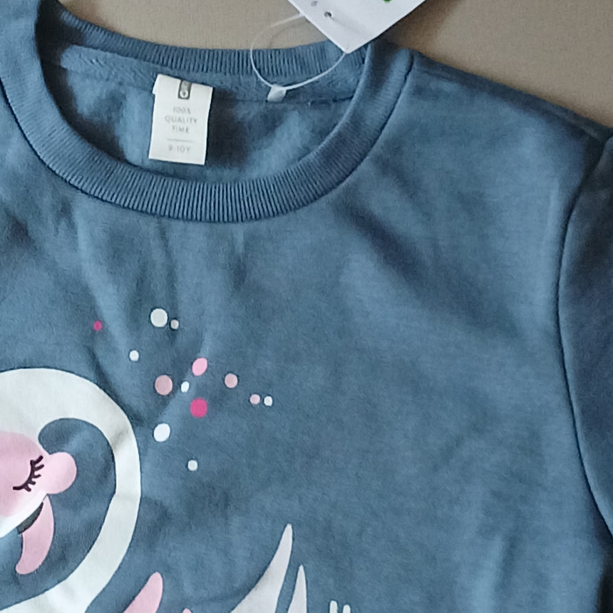Swan Warm Fleece Top | 9–12Y