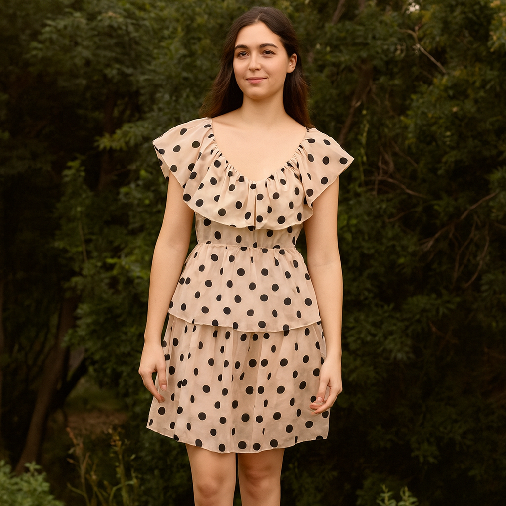 YAS Ruffle Dots Women's Dress Size M