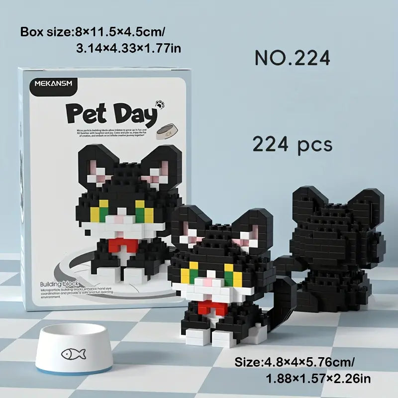 MEKANSM Mini Dog Collection - 18-Piece Building Block Collection - 8+