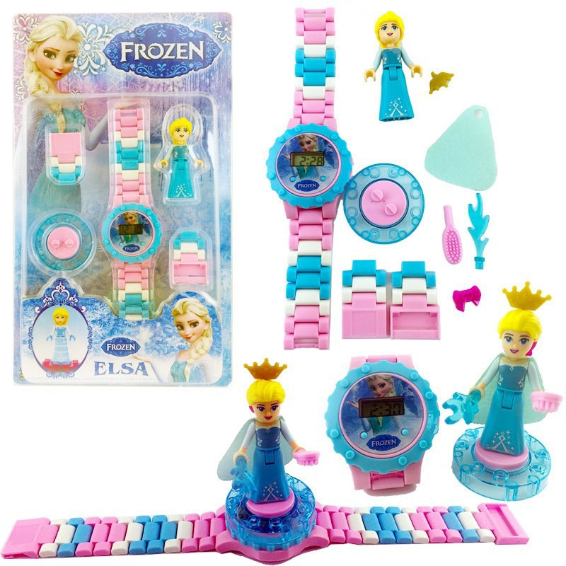 Kids Character Building Block Watch Set