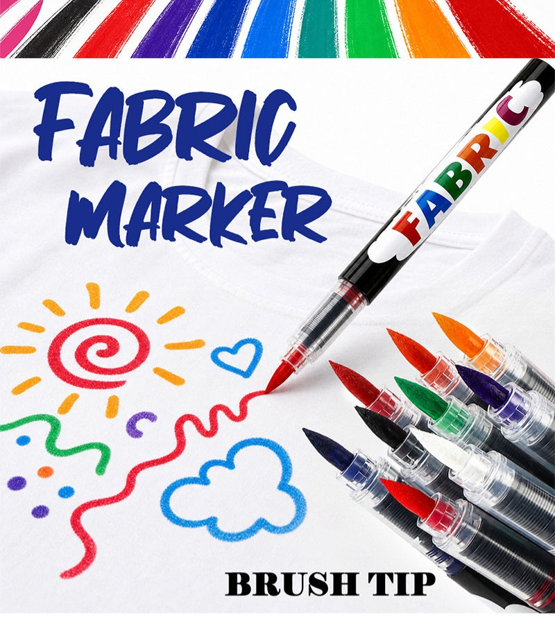 Fabric Brush Markers – 12 / 24 / 36 Colors