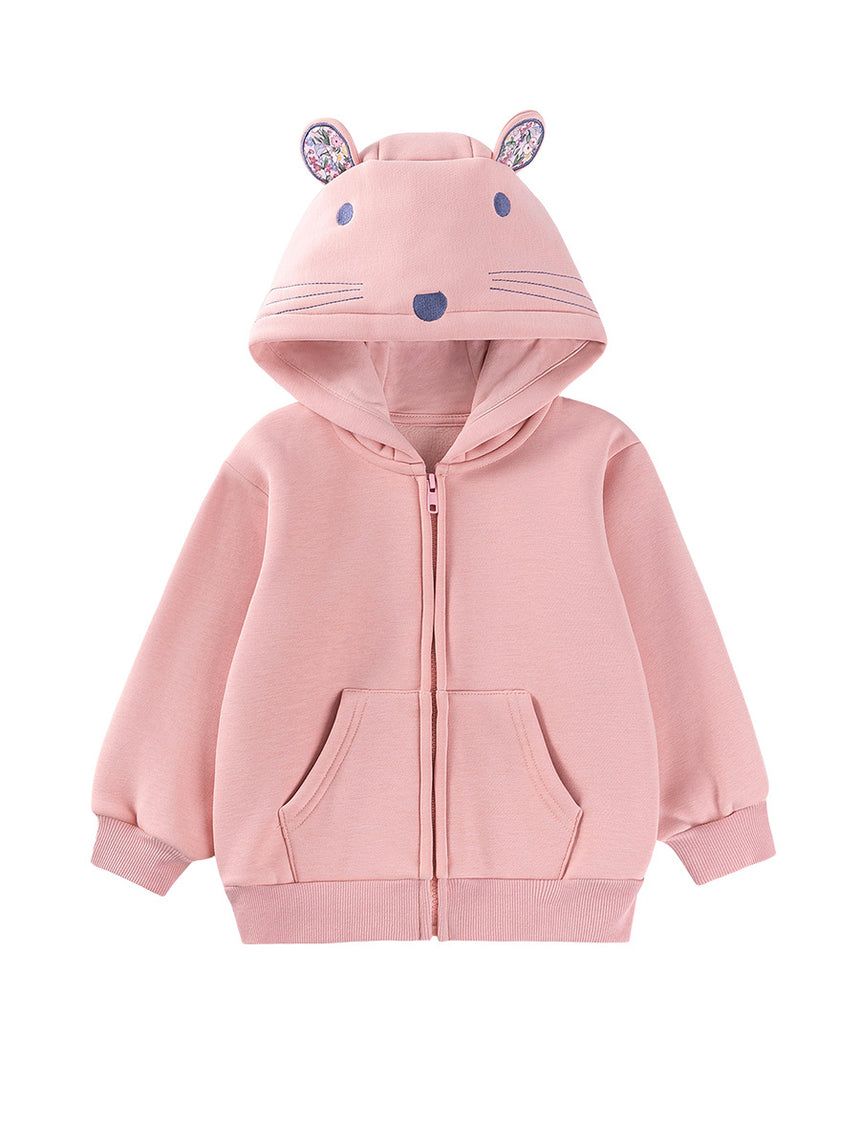 Kids’ Fleece Bunny Hoodie Jacket | 2–7Y