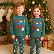Kids’ Cotton Christmas Pajama Set | 1–2Y