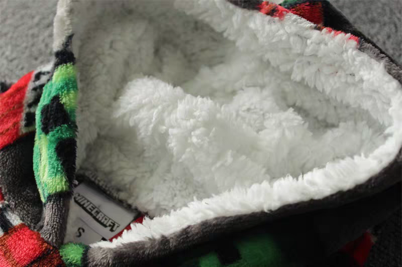 Minecraft Warm Fleece Hoodie Size 6-16Y