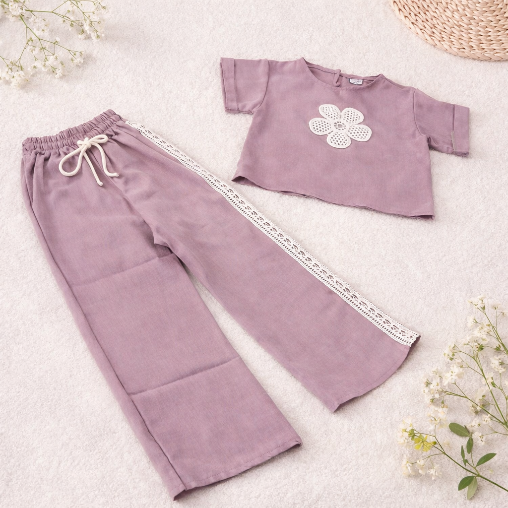Girls’ Floral Cotton Summer Set / 4–10Y