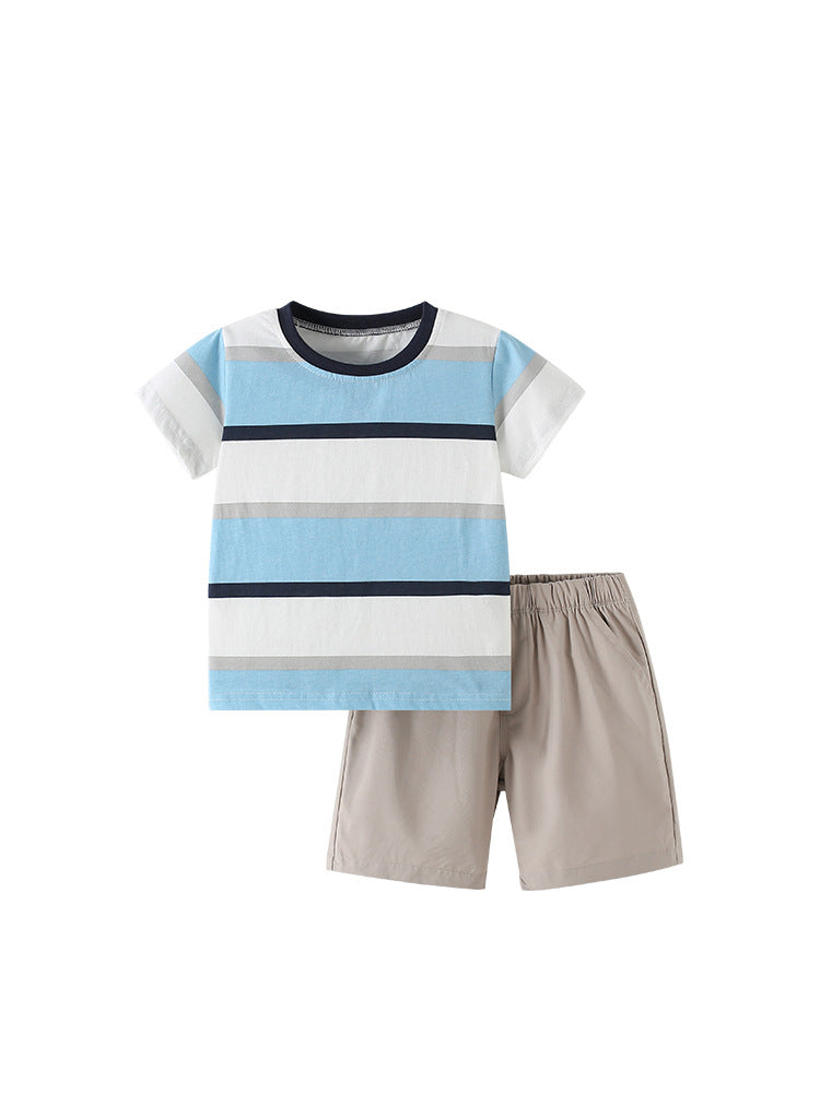 Boys’ Sun Print Cotton Outfit Set / 4–10Y