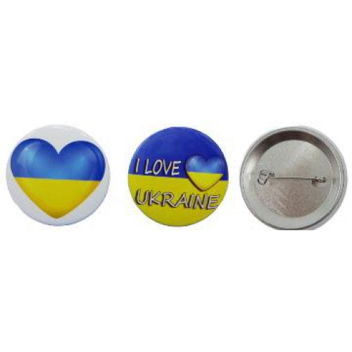 Metal Badge I Love Ukraine