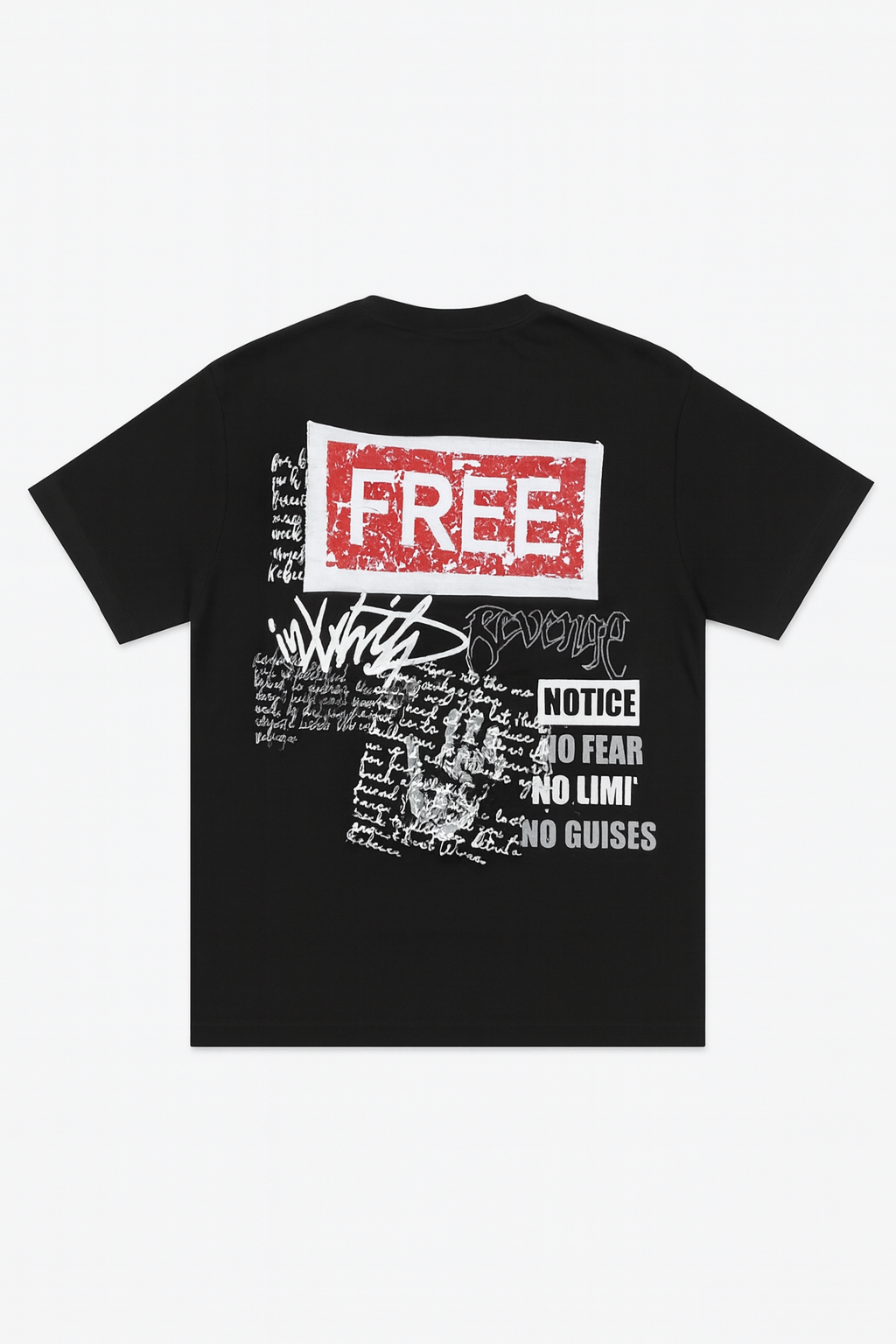 Black Free Design T-Shirt Size Medium
