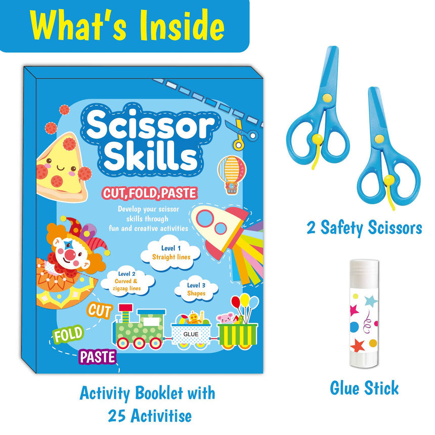 Scissor Skills Cut, Fold & Paste Activity Kit 3+